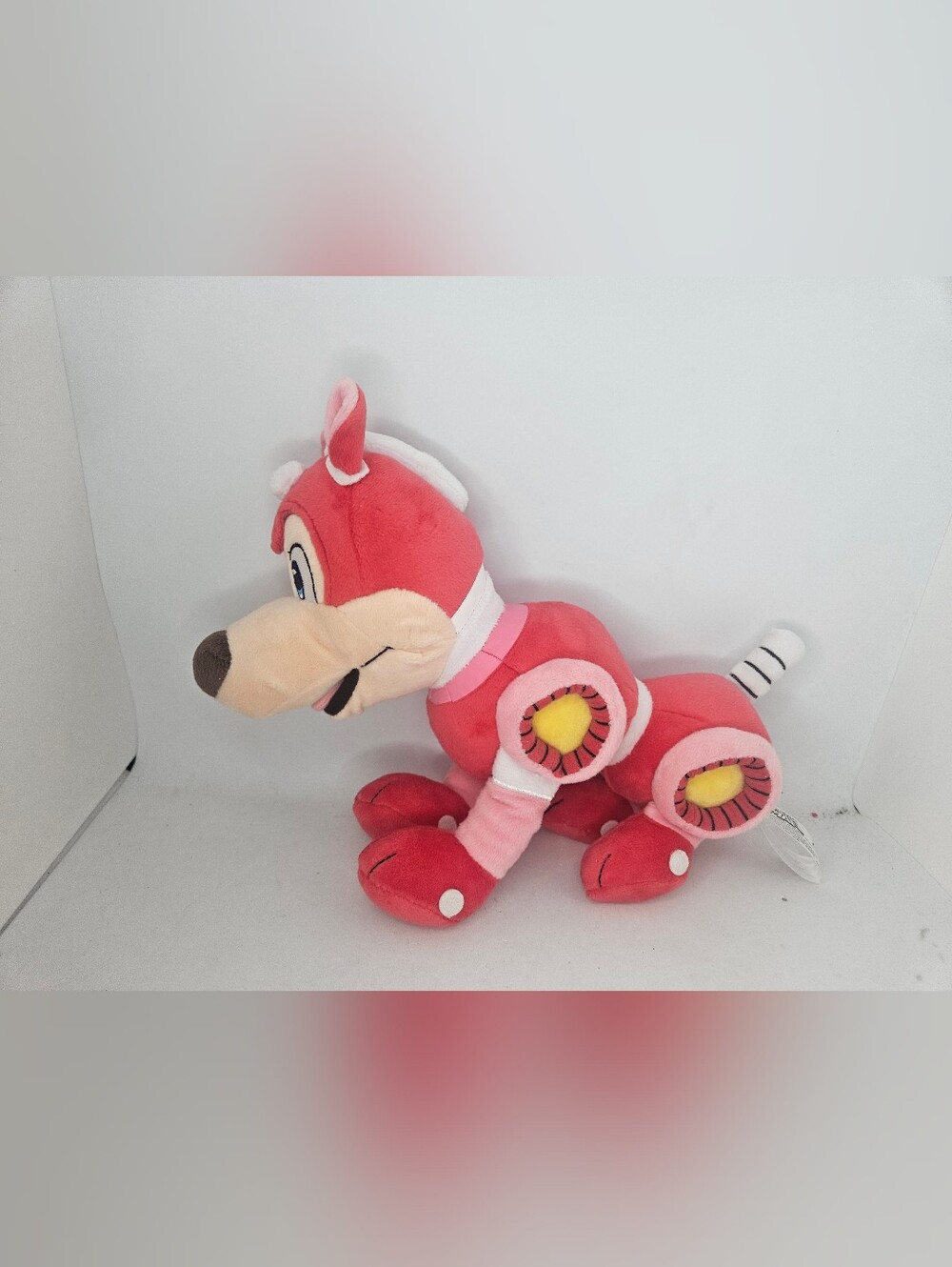 Megaman Mega Man Rockman Rush Robot Dog Plush Stuffed Animal Pink Red Used Toy. 